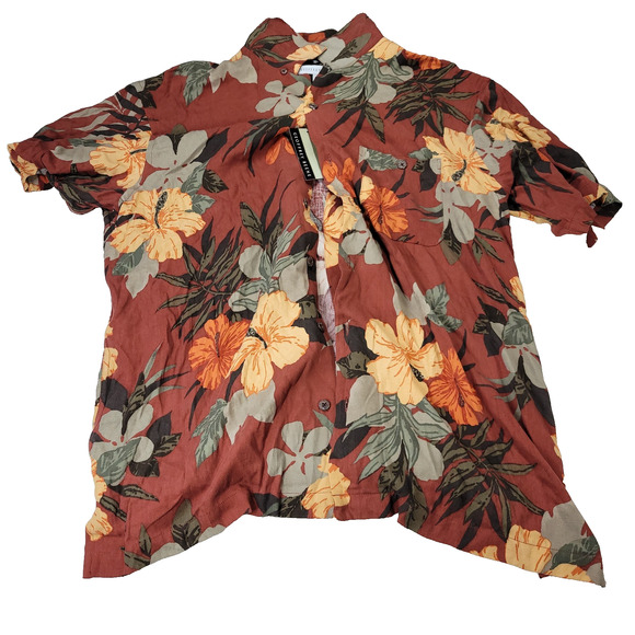 Vintage Hawaiian Shirt Mens Sz Large Lot of 54Rayon Linen Silk NWT Y2k Summer - Picture 11 of 14